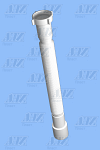 K116 Гибкая труба 1 1/2*40х50 "АНИ" (удлиненная 800-1550 мм)