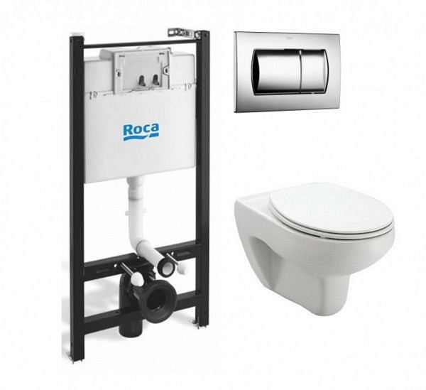 Комплект системы инсталляции ROCA MATEO (4 в 1-кнопка ХРОМ, микролифт)