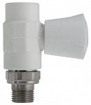 Кран VALTEC для радиатора прямой (ШАРОВОЙ) 20х1/2 PPR белый