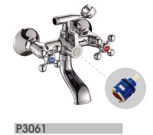 P3061 Смеситель д/ванны двуручный (короткий излив)